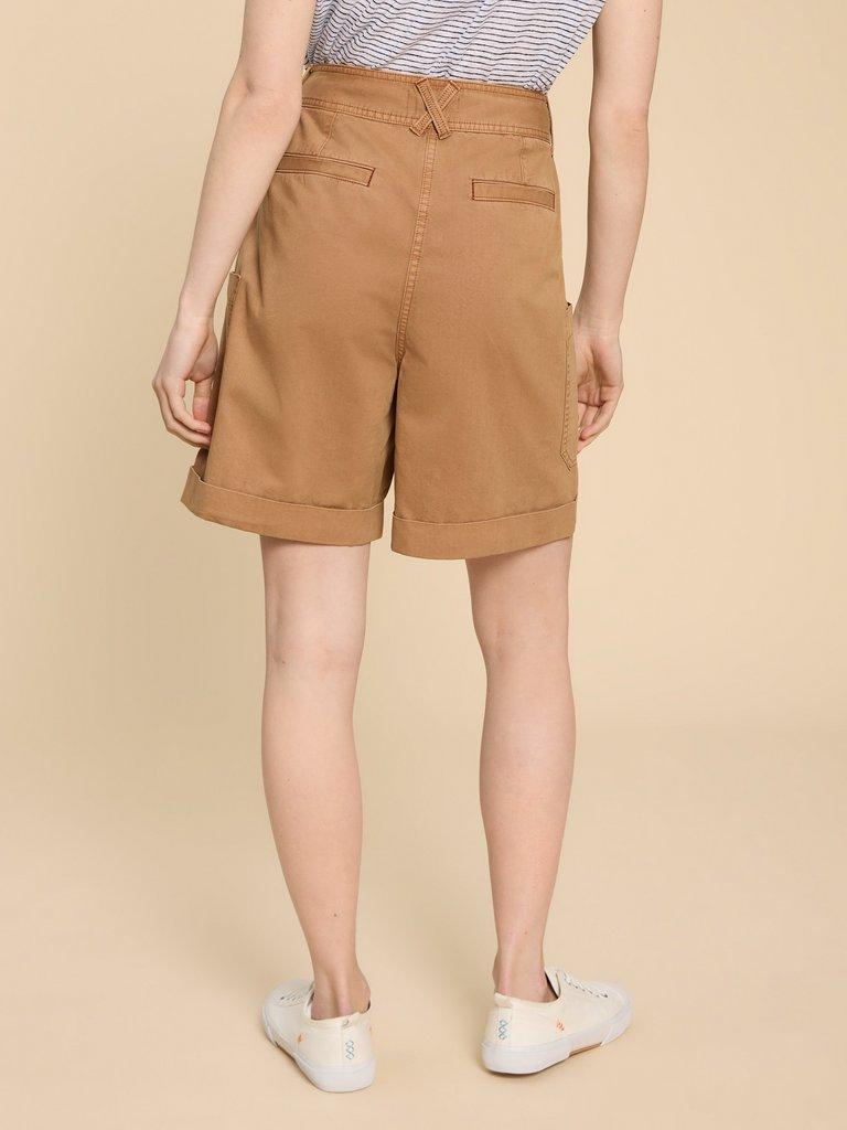 Carlie Cargo Shorts in DK NAT - MODEL BACK