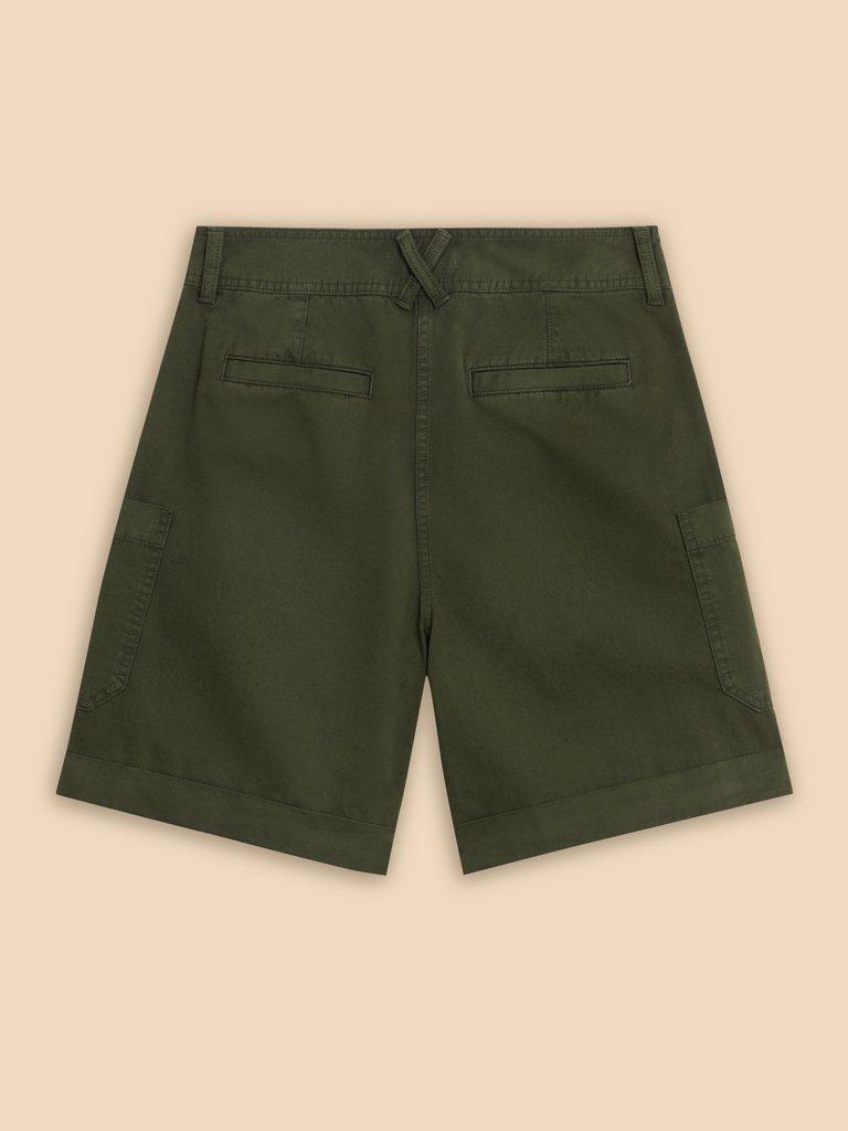 Carlie Cargo Shorts in KHAKI GRN - FLAT BACK