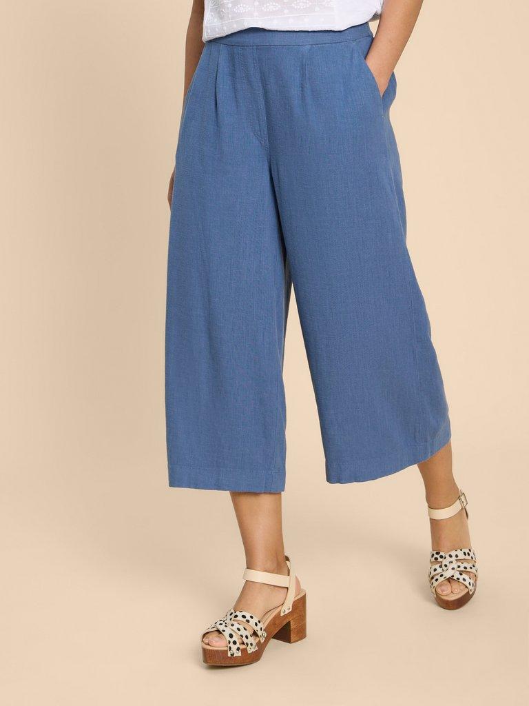 Lisette Culotte in MID BLUE - MODEL FRONT