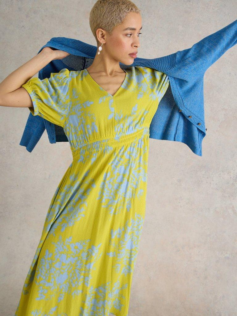 Salma Eco Vero Midi Dress in YELLOW PR - LIFESTYLE