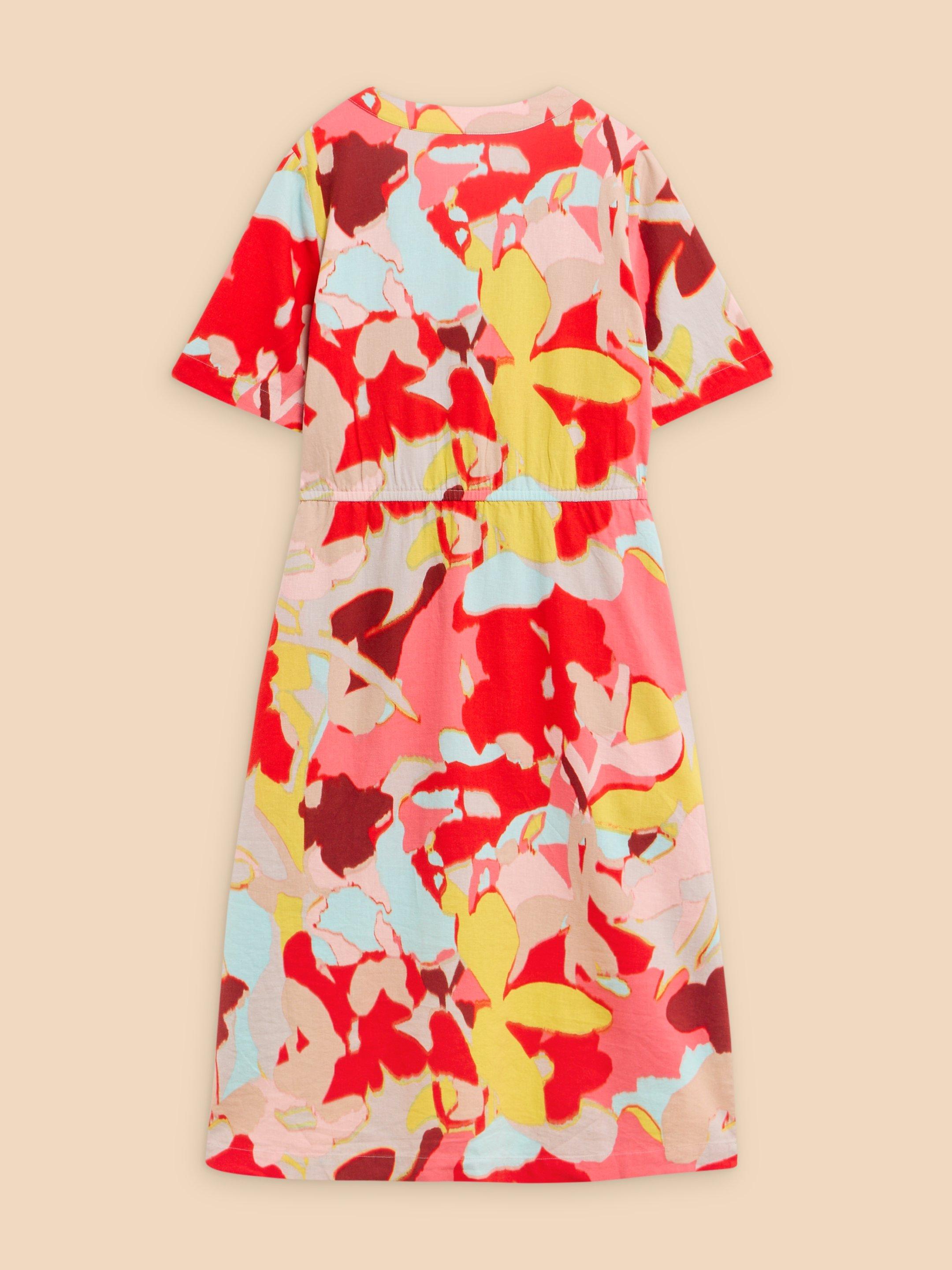 Jamie Linen Blend Dress in ORANGE PR - FLAT BACK