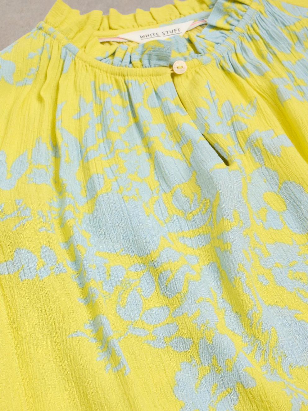 Florence Eco Vero Vest in YELLOW PR - FLAT DETAIL