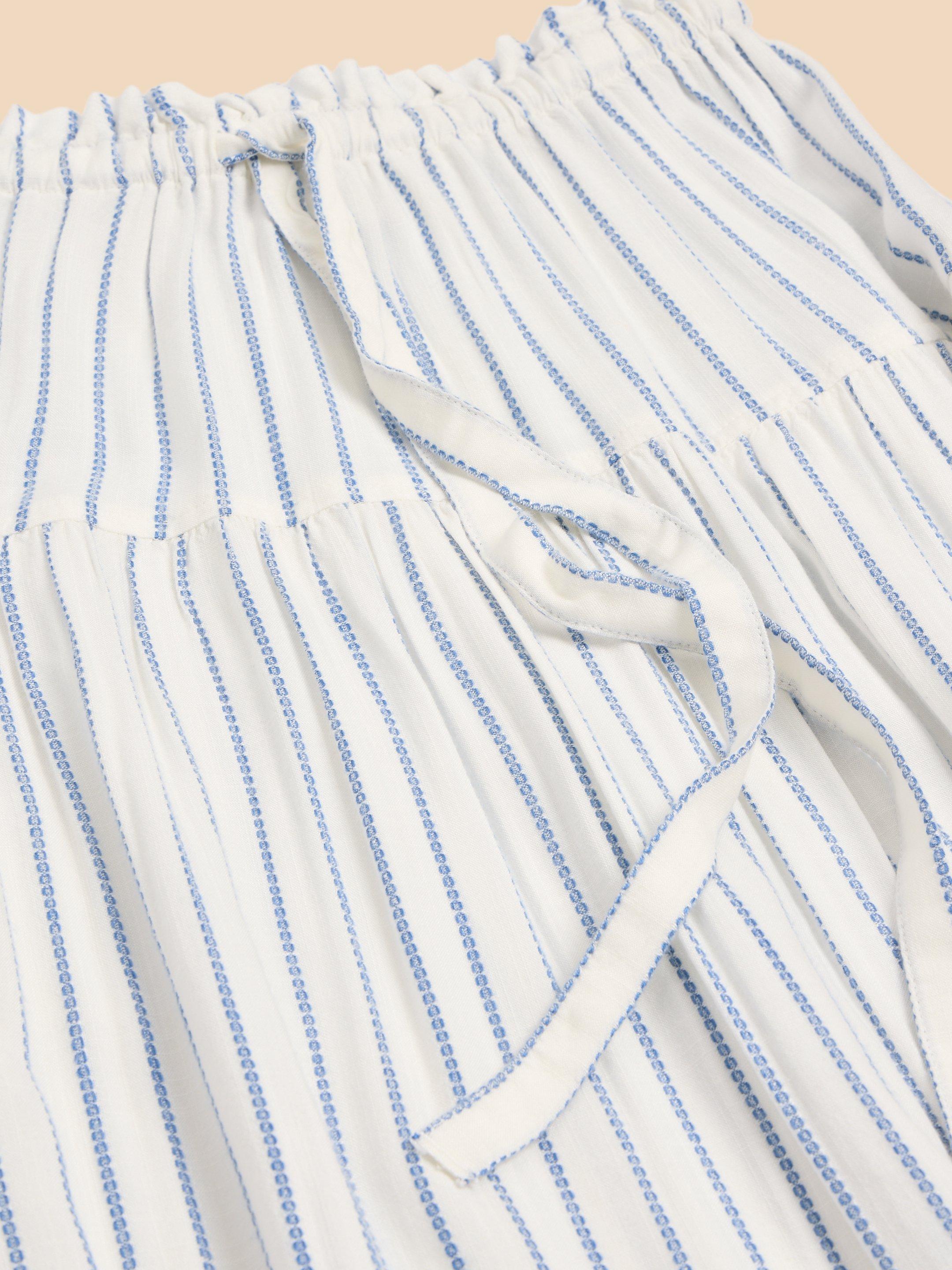 Seema Eco Vero Stripe Skirt in IVORY MLT - FLAT DETAIL
