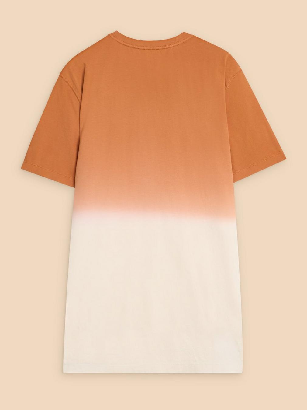 Abersoch Dip Dye SS Tee in ORANGE MLT - FLAT BACK