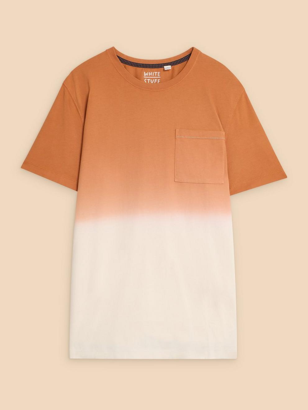 Abersoch Dip Dye SS Tee in ORANGE MLT - FLAT FRONT