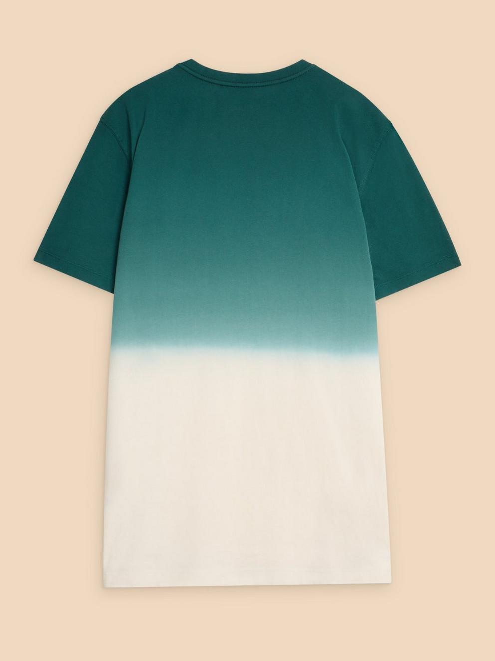 Abersoch Dip Dye SS Tee in TEAL MLT - FLAT BACK