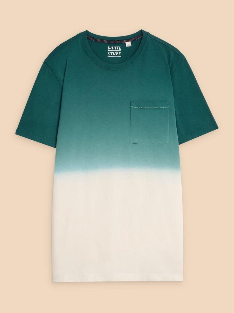 Abersoch Dip Dye SS Tee in TEAL MLT - FLAT FRONT