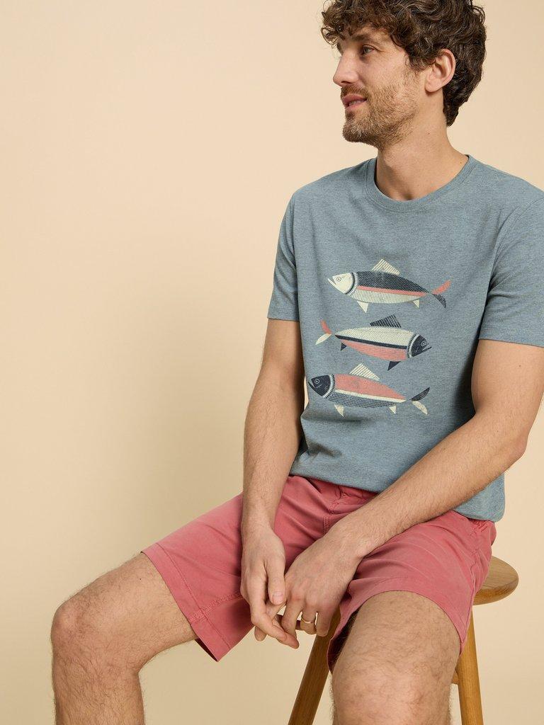 Fish Graphic Short Sleeve Tee in DENIM PR - LIFESTYLE