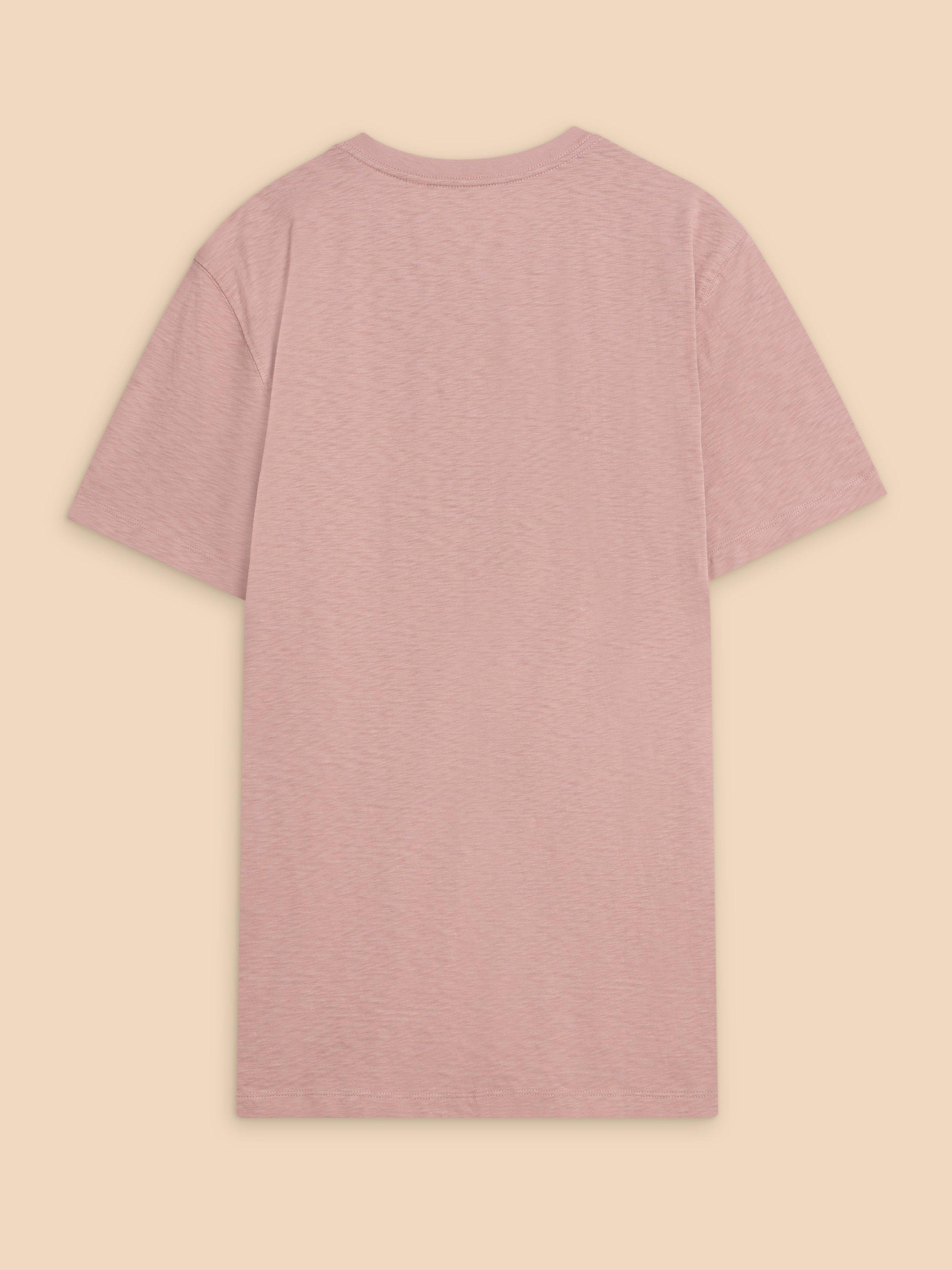 Escape Graphic Short Sleeve Tee in PINK PR - FLAT BACK