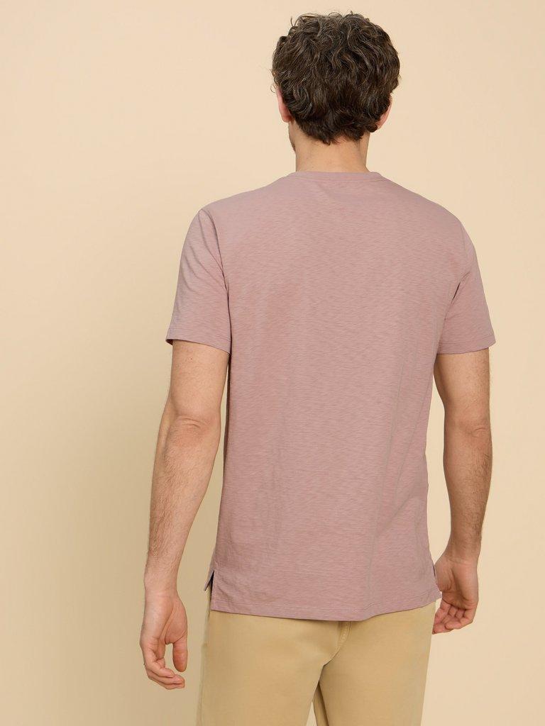 Escape Graphic Short Sleeve Tee in PINK PR - MODEL BACK