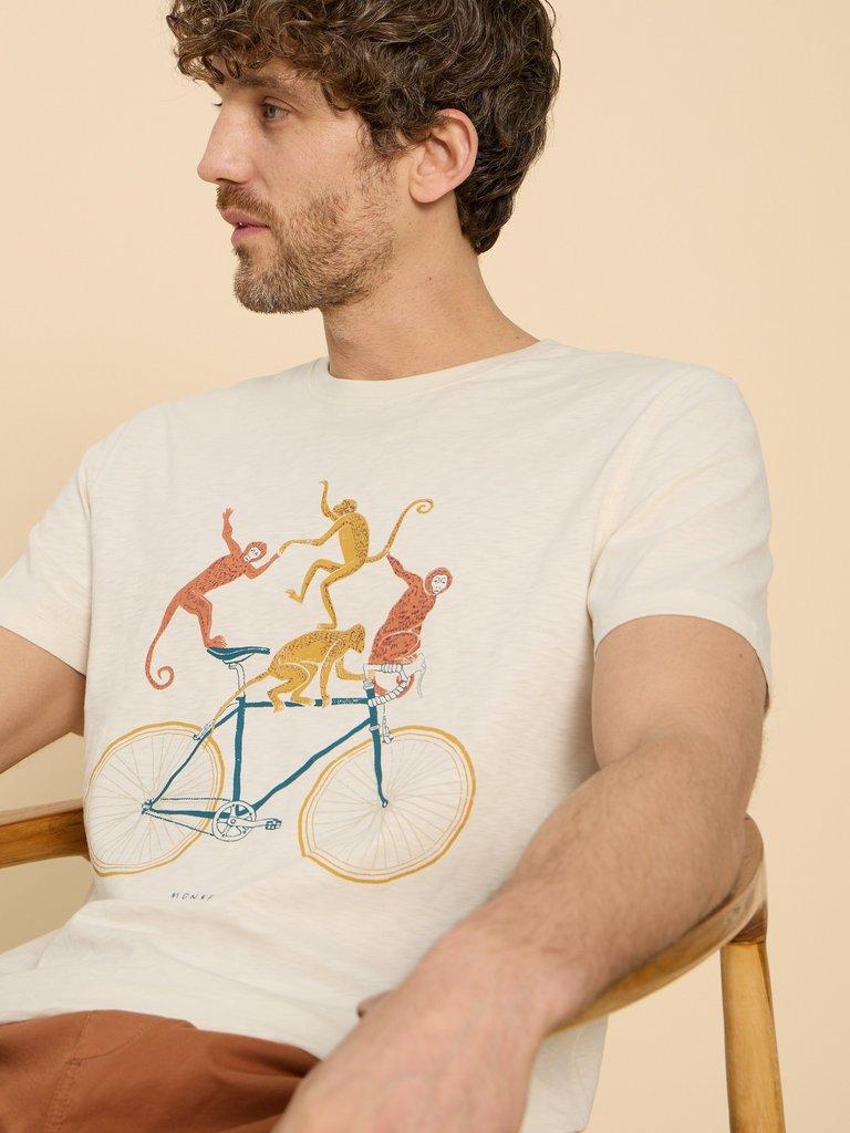 Monkey on a Bike Graphic Tee in WHITE PR - LIFESTYLE