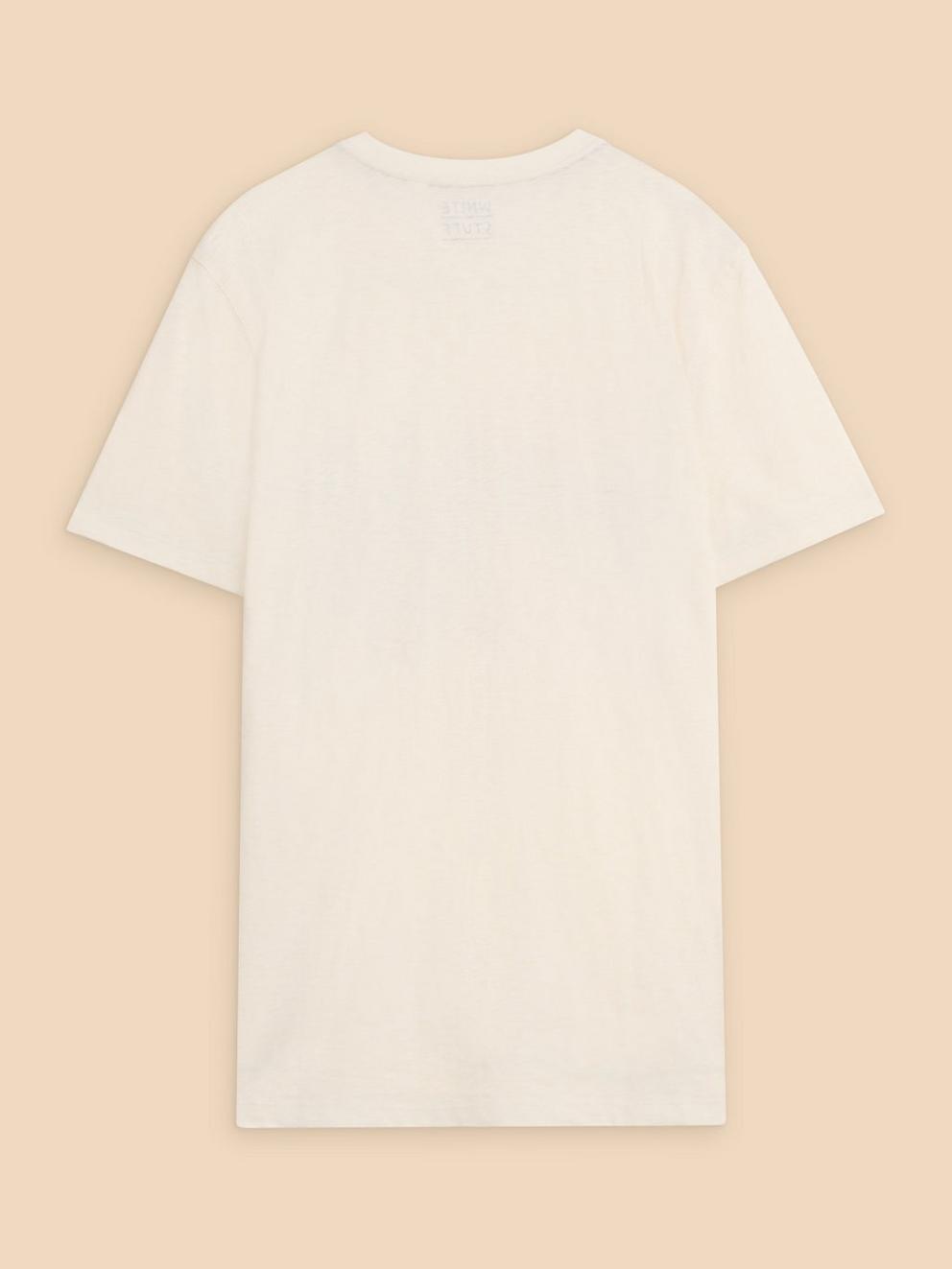 Morocco Graphic Tee in WHITE PR - FLAT BACK