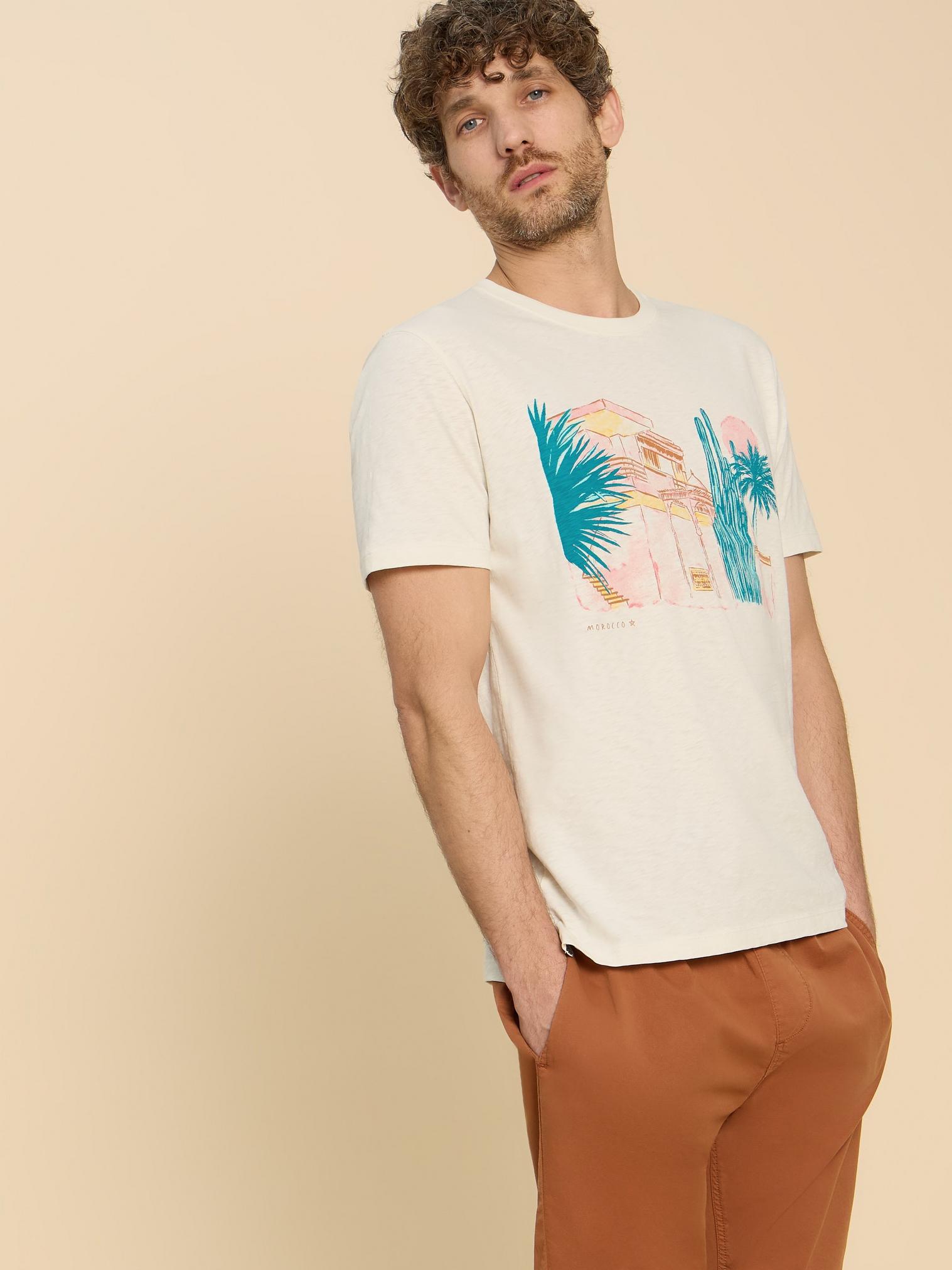 Morocco Graphic Tee in WHITE PR - LIFESTYLE