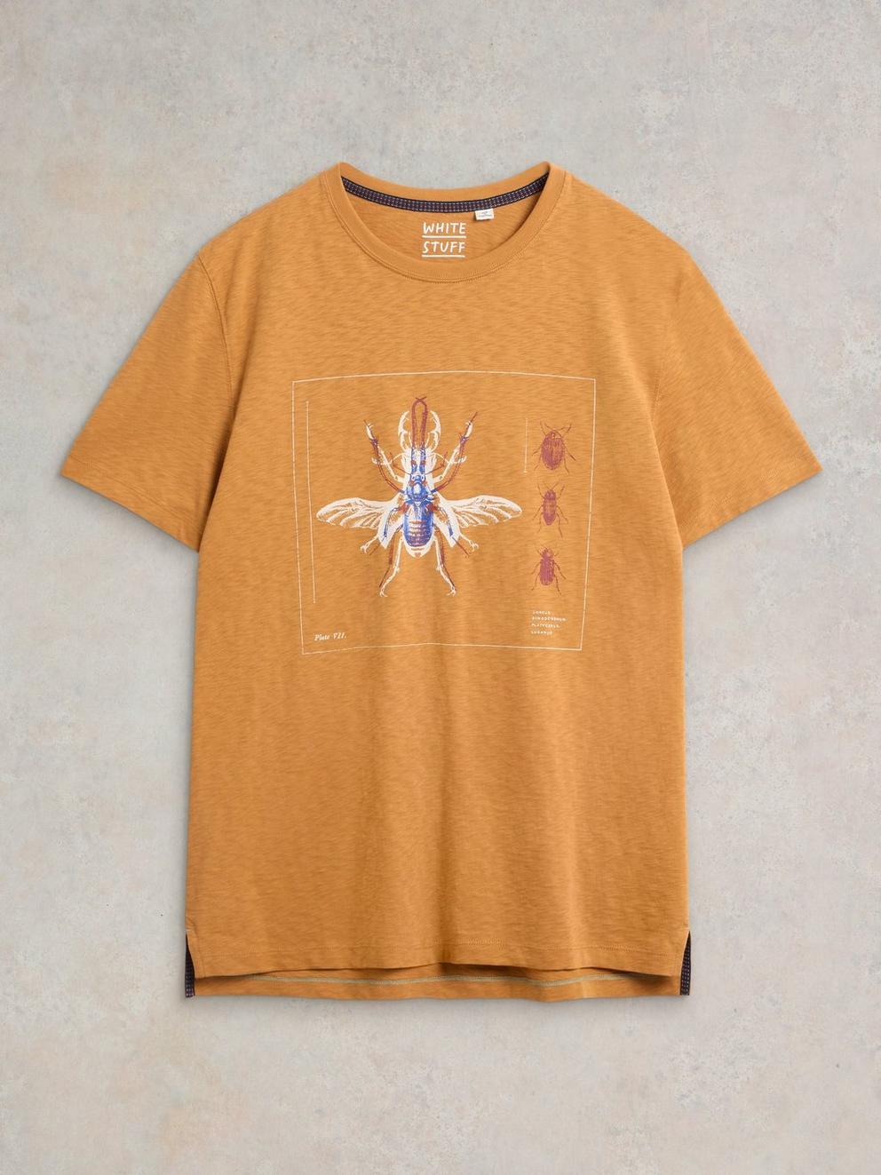 Beetle Graphic Tee in TAN PR - FLAT FRONT