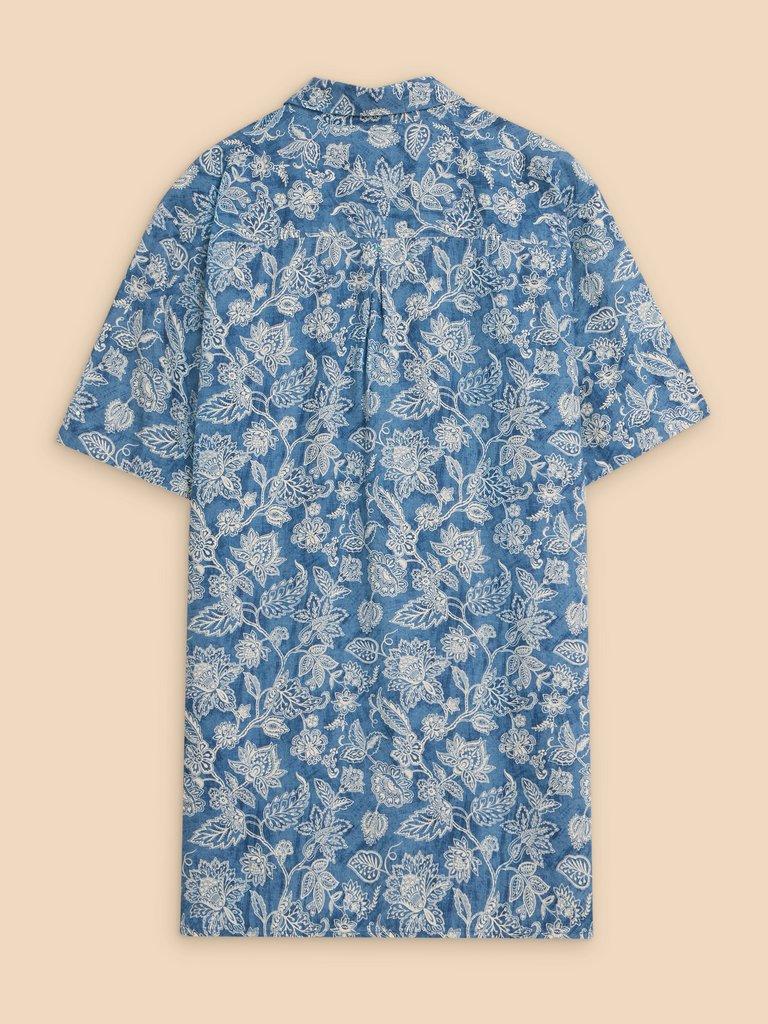 Paisley Printed Shirt in BLUE PR - FLAT BACK