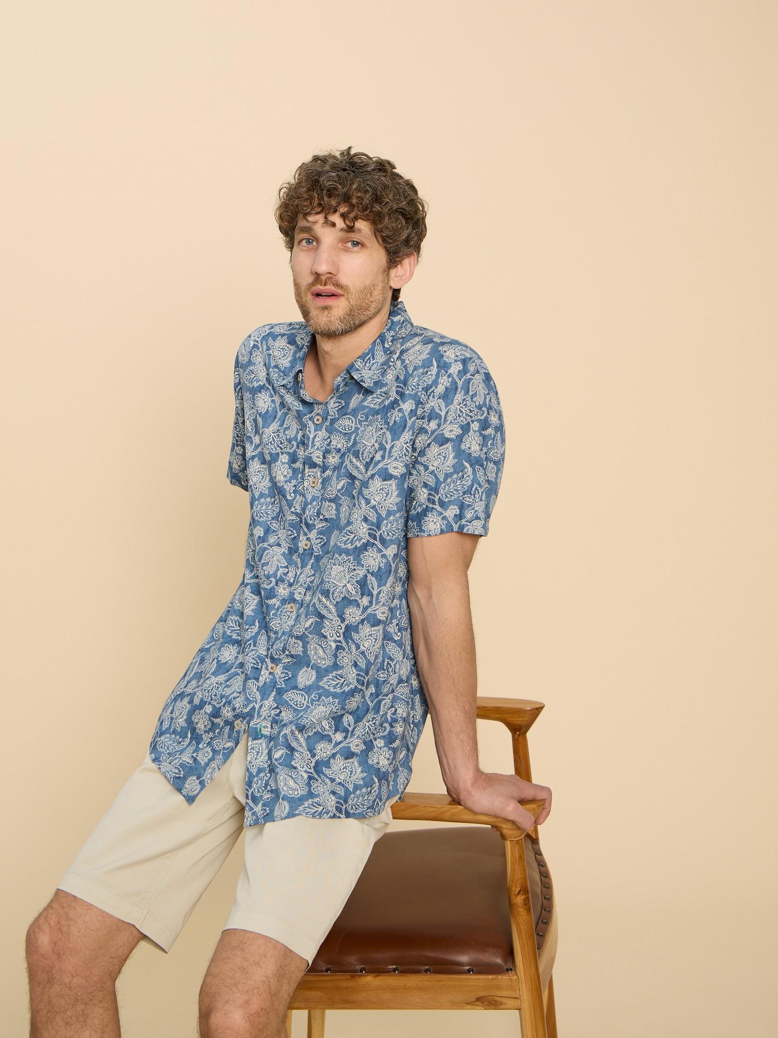 Paisley Printed Shirt in BLUE PR - LIFESTYLE