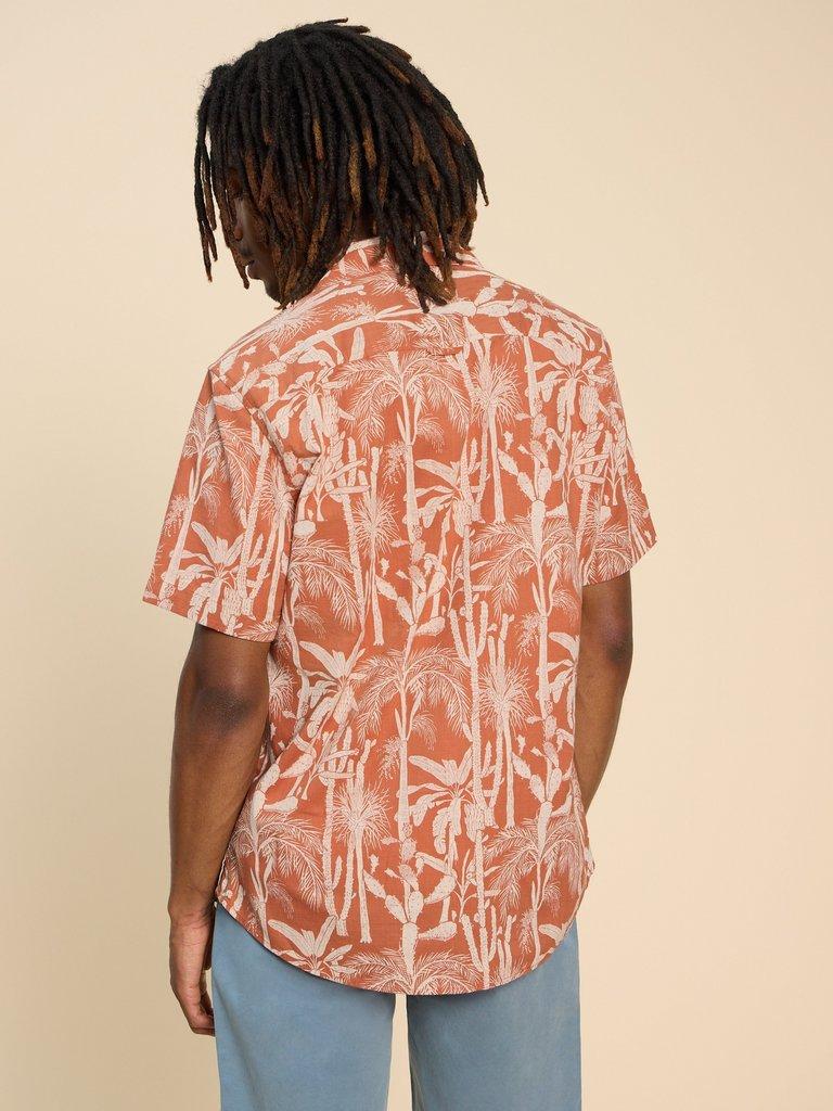 Cactus Printed Shirt in ORANGE PR - MODEL BACK