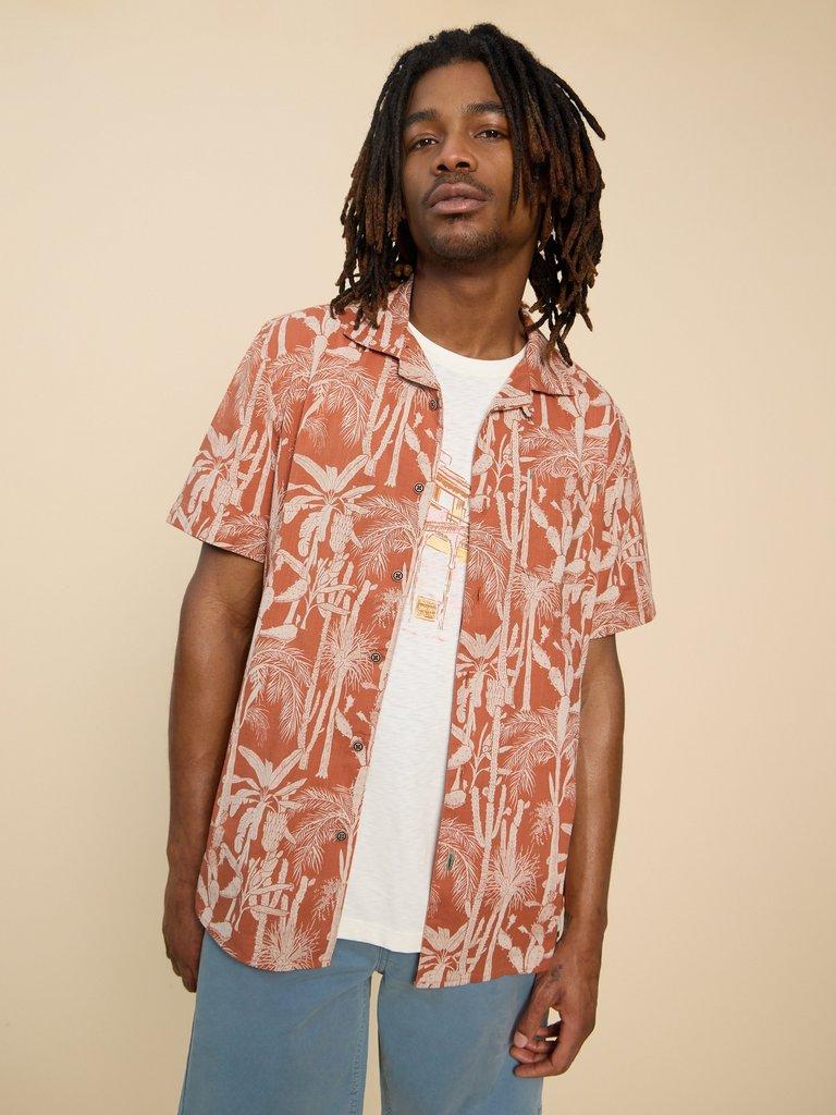 Cactus Printed Shirt in ORANGE PR - MODEL DETAIL