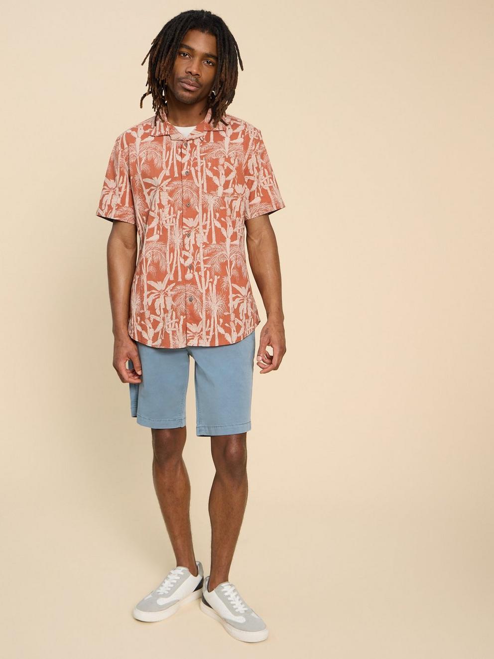 Cactus Printed Shirt in ORANGE PR - MODEL FRONT