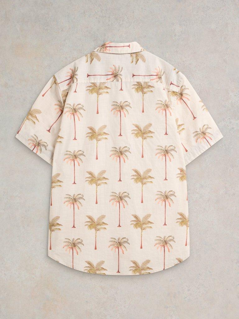 Palm Tree Printed Shirt in NAT PR - FLAT BACK
