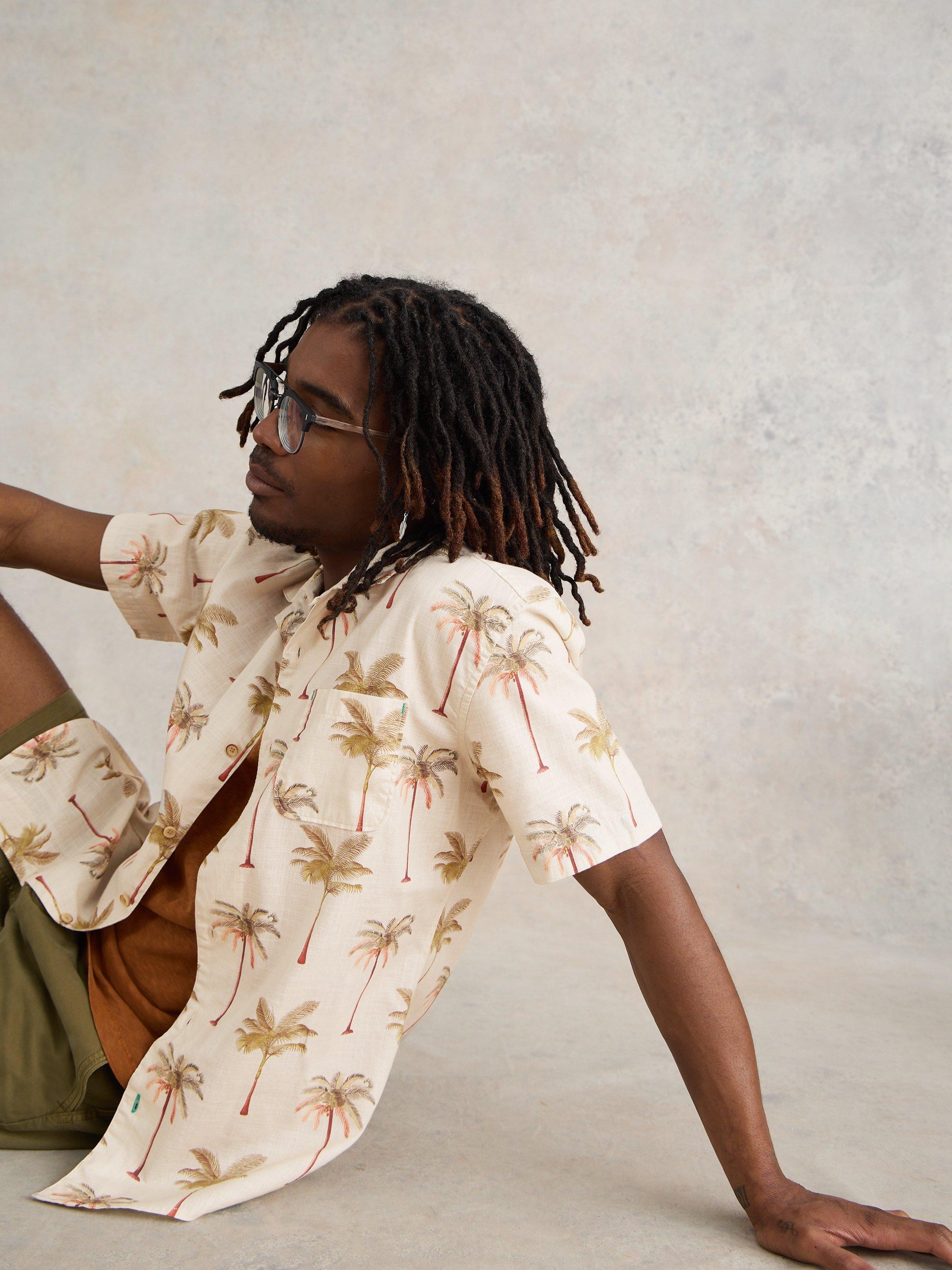 Palm Tree Printed Shirt in NATURAL PRINT | White Stuff