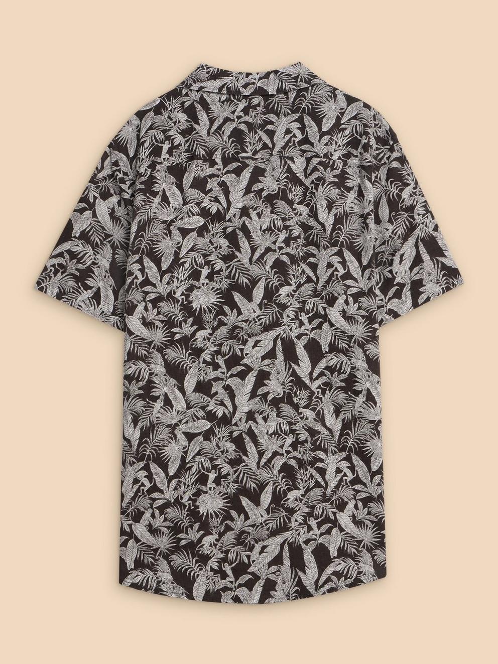 Monkey Printed Shirt in BLK PR - FLAT BACK