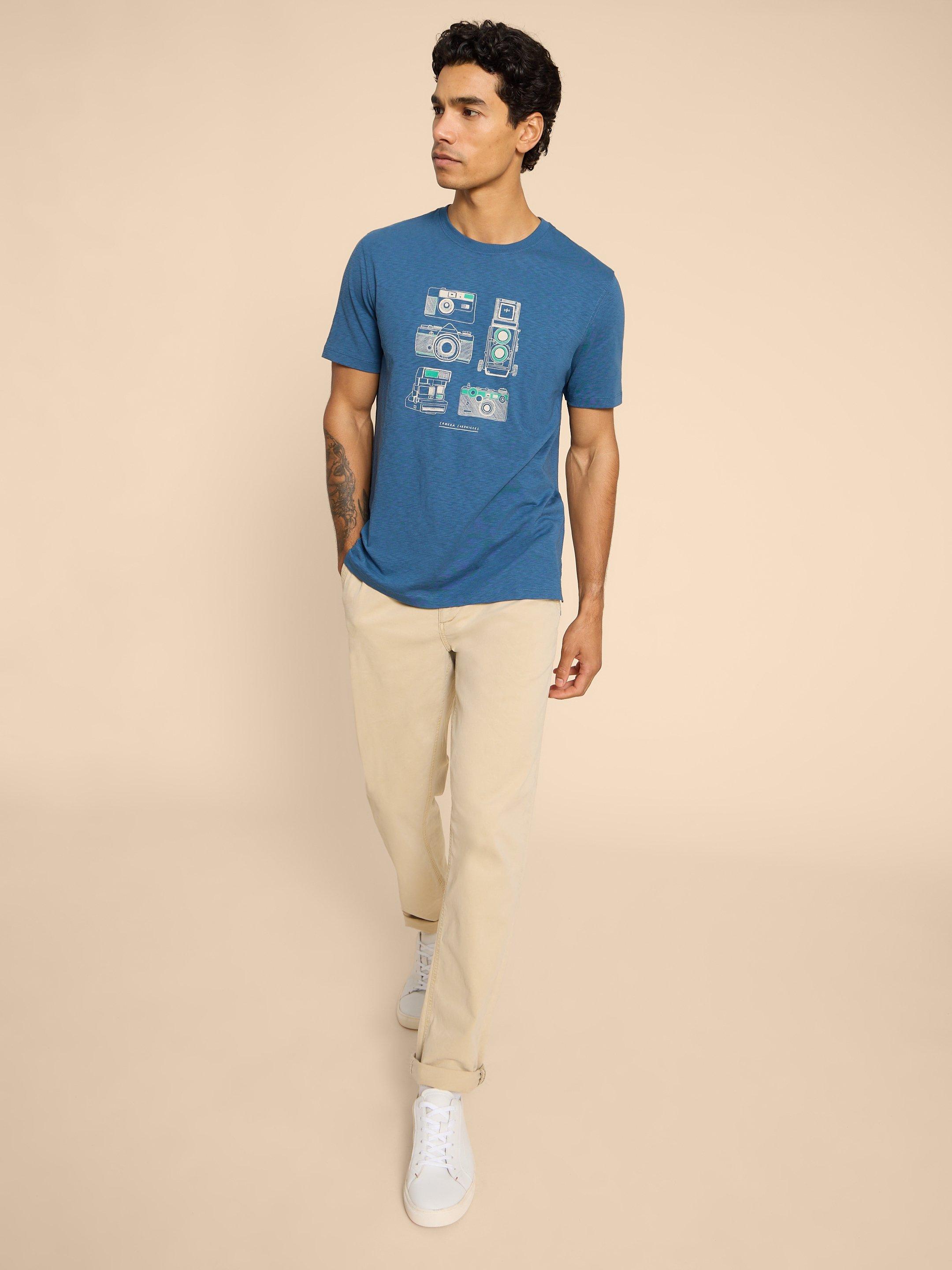 Camera Chronicles Graphic Tee in BLUE PR - LIFESTYLE