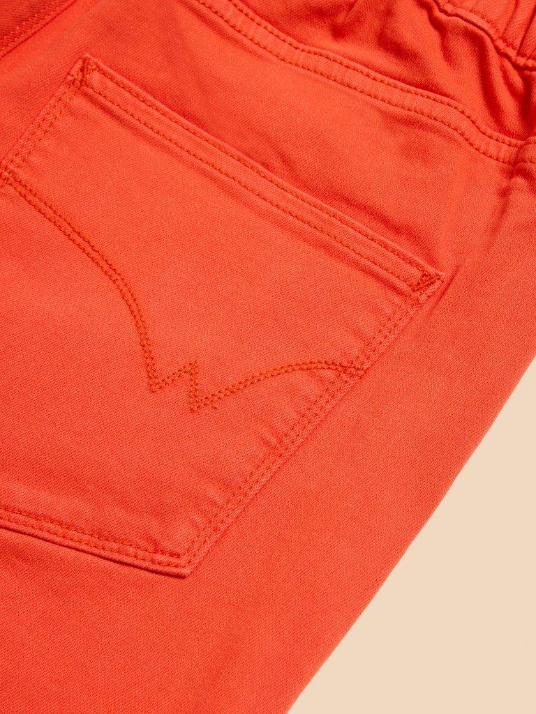 Janey Cotton Cropped Jegging in BRT ORANGE - FLAT DETAIL