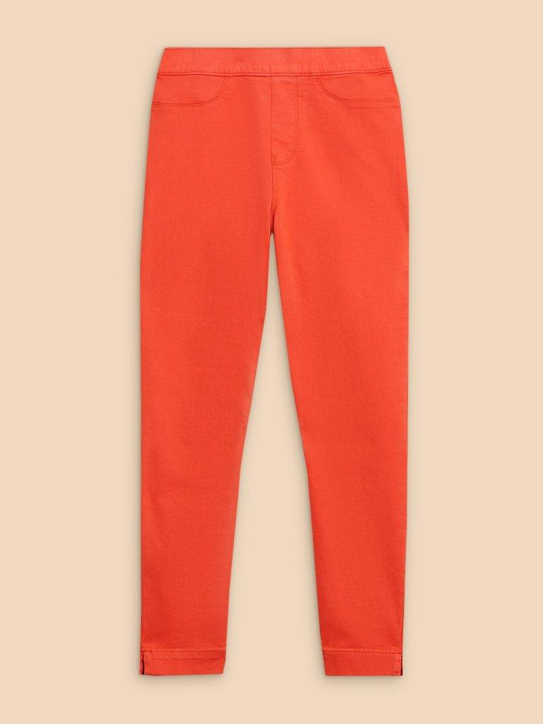 Janey Cotton Cropped Jegging in BRT ORANGE - FLAT FRONT