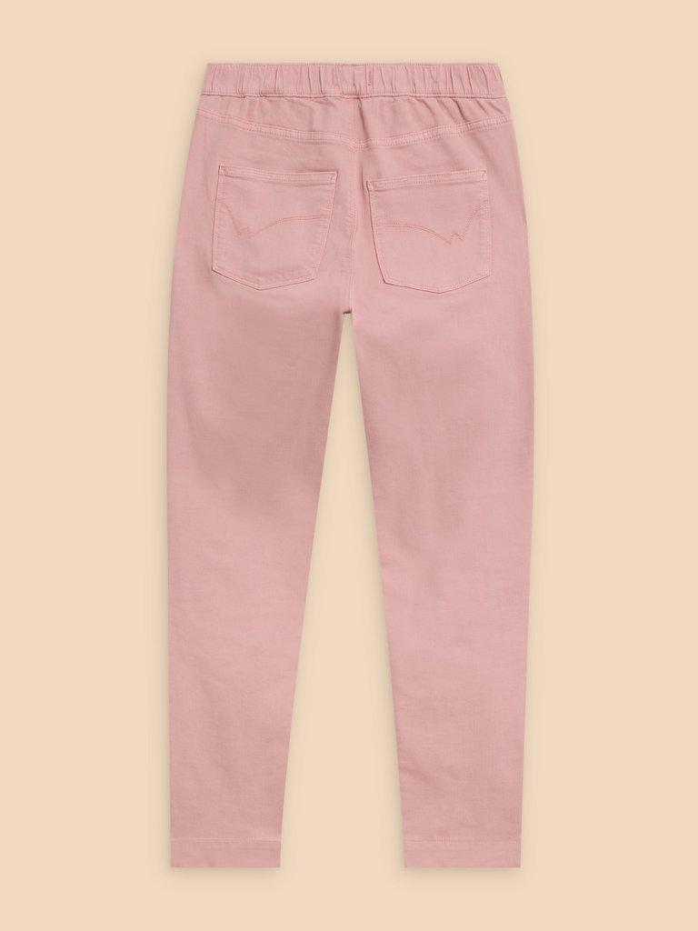 Janey Cotton Cropped Jegging in MID PINK - FLAT BACK