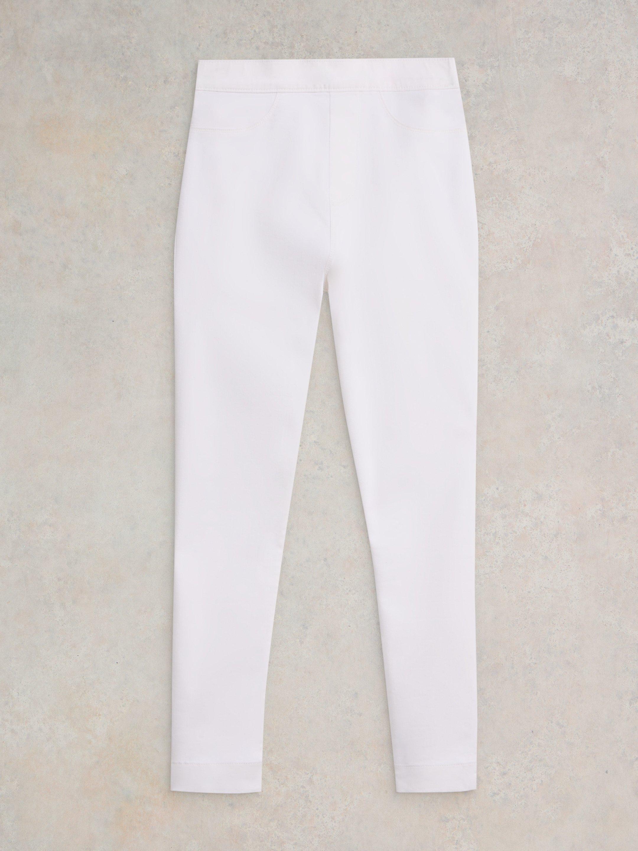 Janey Cotton Cropped Jegging in NAT WHITE - FLAT FRONT