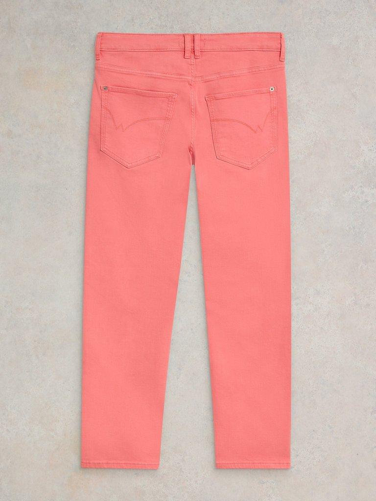 Blake Straight Cropped Jean in BRT PINK - FLAT BACK