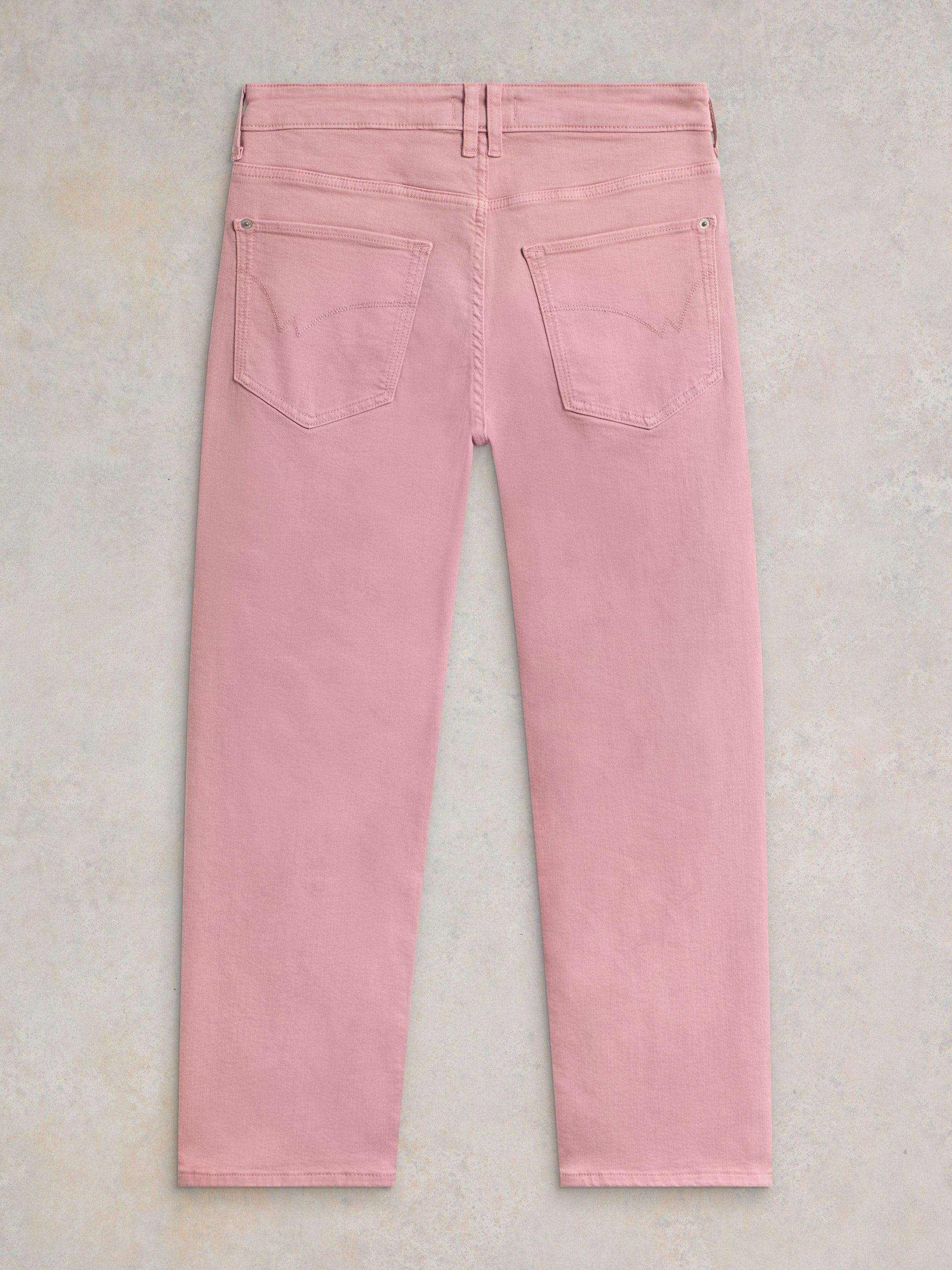 Blake Straight Cropped Jean in DUS PINK - FLAT BACK