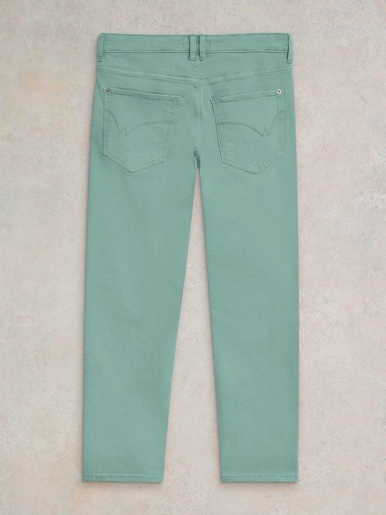 Blake Straight Cropped Jean in MID TEAL - FLAT BACK