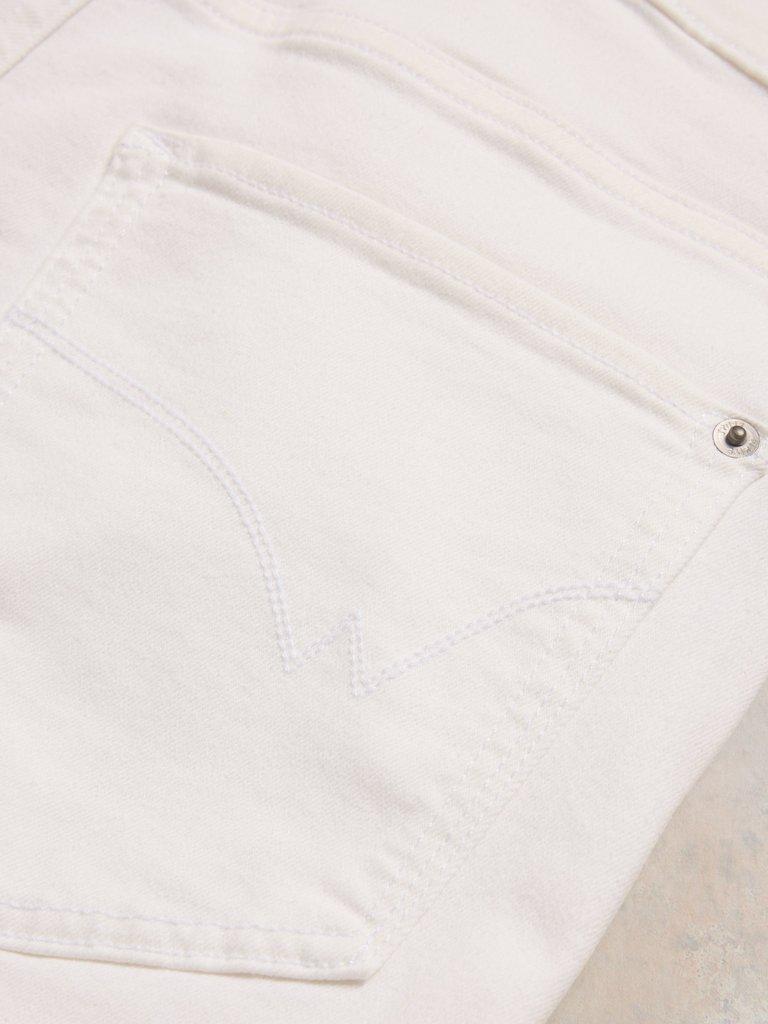 Blake Straight Cropped Jean in NAT WHITE - FLAT DETAIL