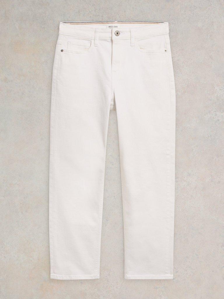 Blake Straight Cropped Jean in NAT WHITE - FLAT FRONT