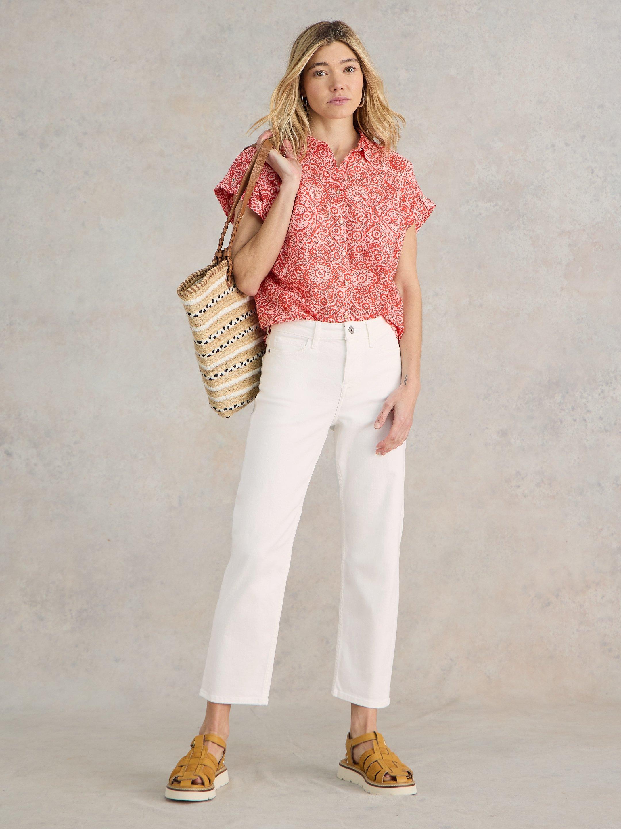 Blake Straight Cropped Jean in NATURAL WHITE | White Stuff