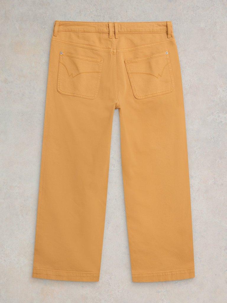 Tia Wide Leg Crop Jean in MID YELLOW - FLAT BACK