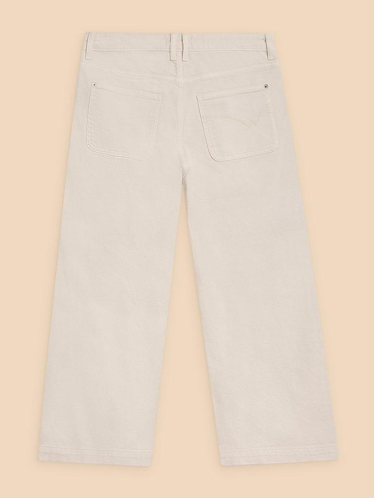 Tia Wide Leg Crop Jean in NAT WHITE - FLAT BACK