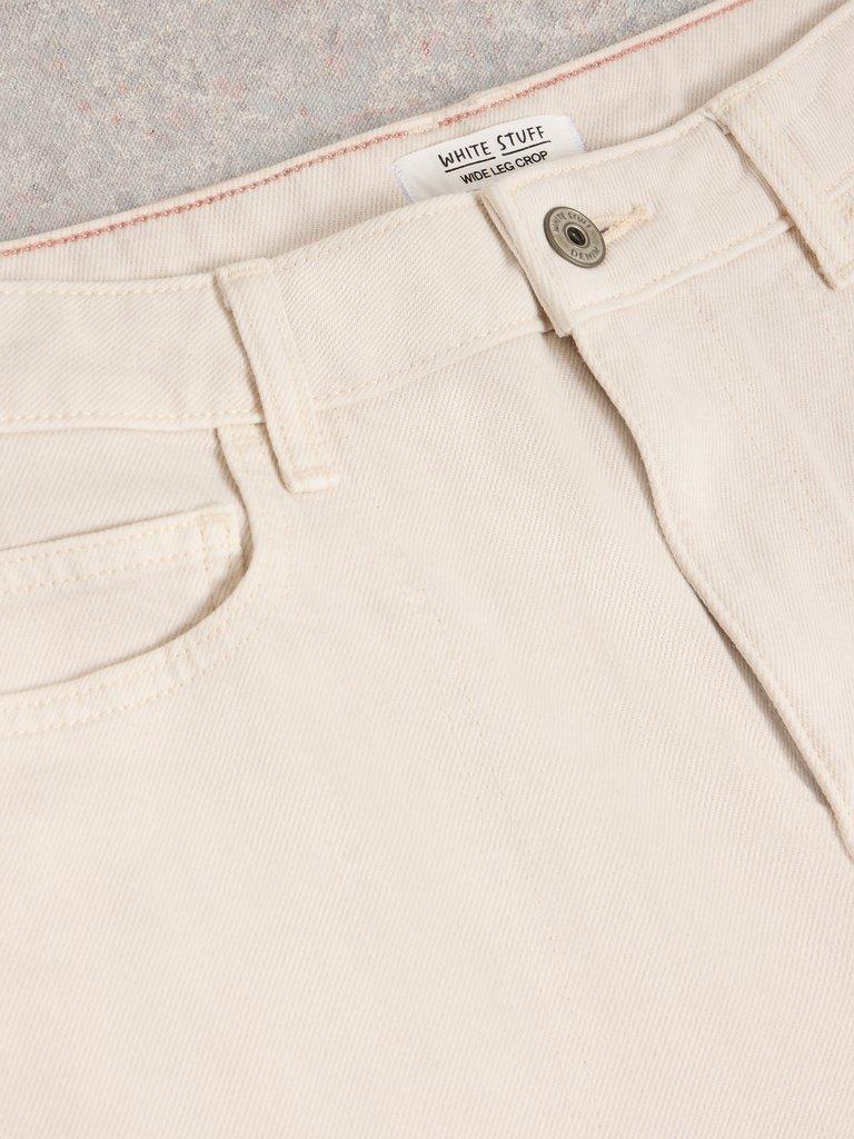 Tia Wide Leg Crop Jean in NAT WHITE - FLAT DETAIL