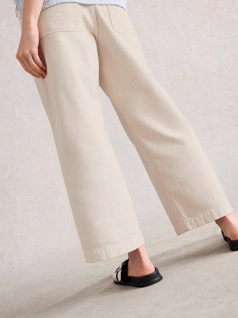 Tia Wide Leg Crop Jean in NAT WHITE - undefined