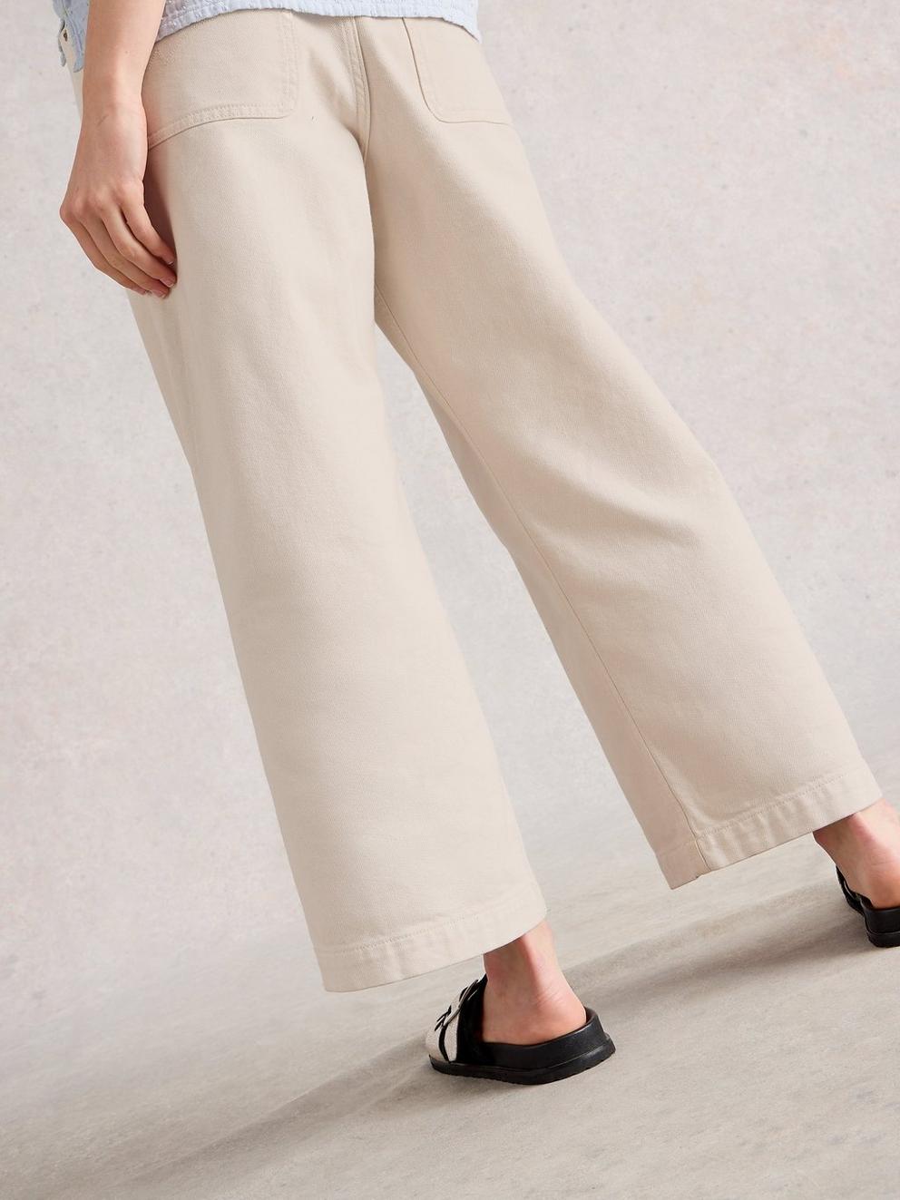Tia Wide Leg Crop Jean in NAT WHITE - undefined