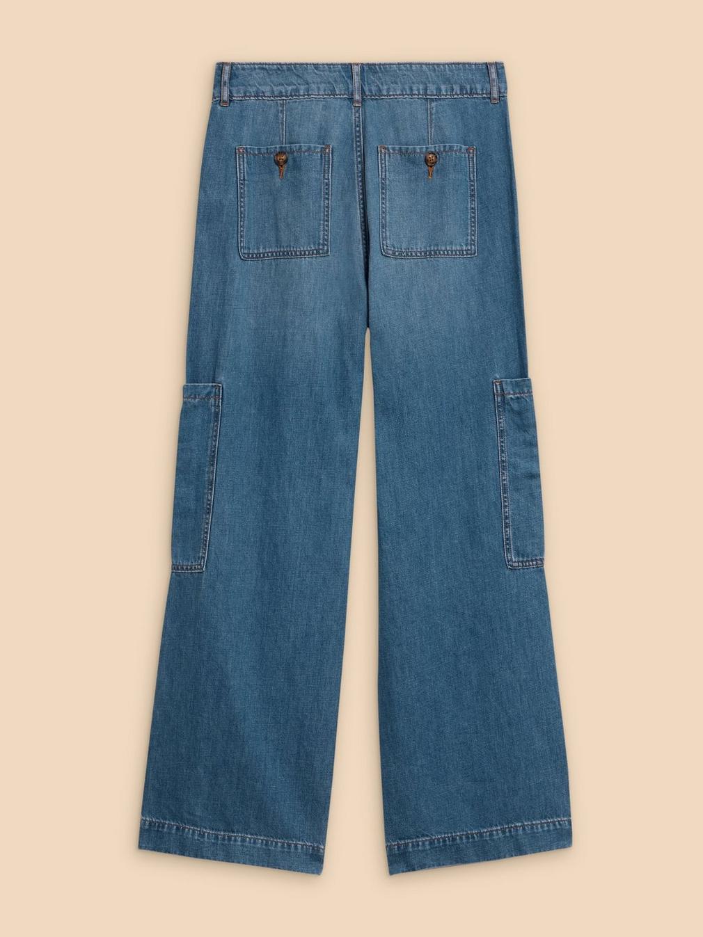 Demi Cargo Jean in LGT DENIM - FLAT BACK