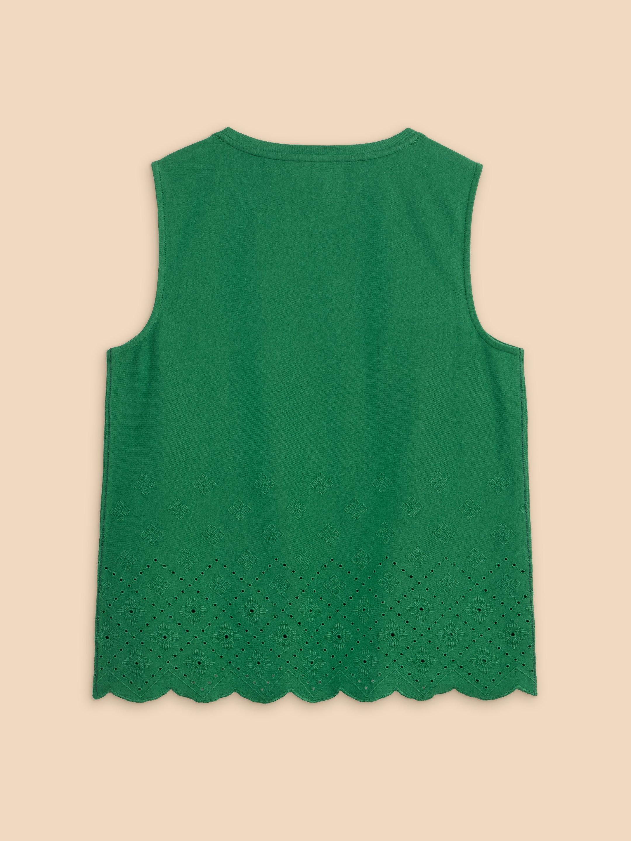 SILVIA CUT OUT VEST in BRT GREEN - FLAT BACK