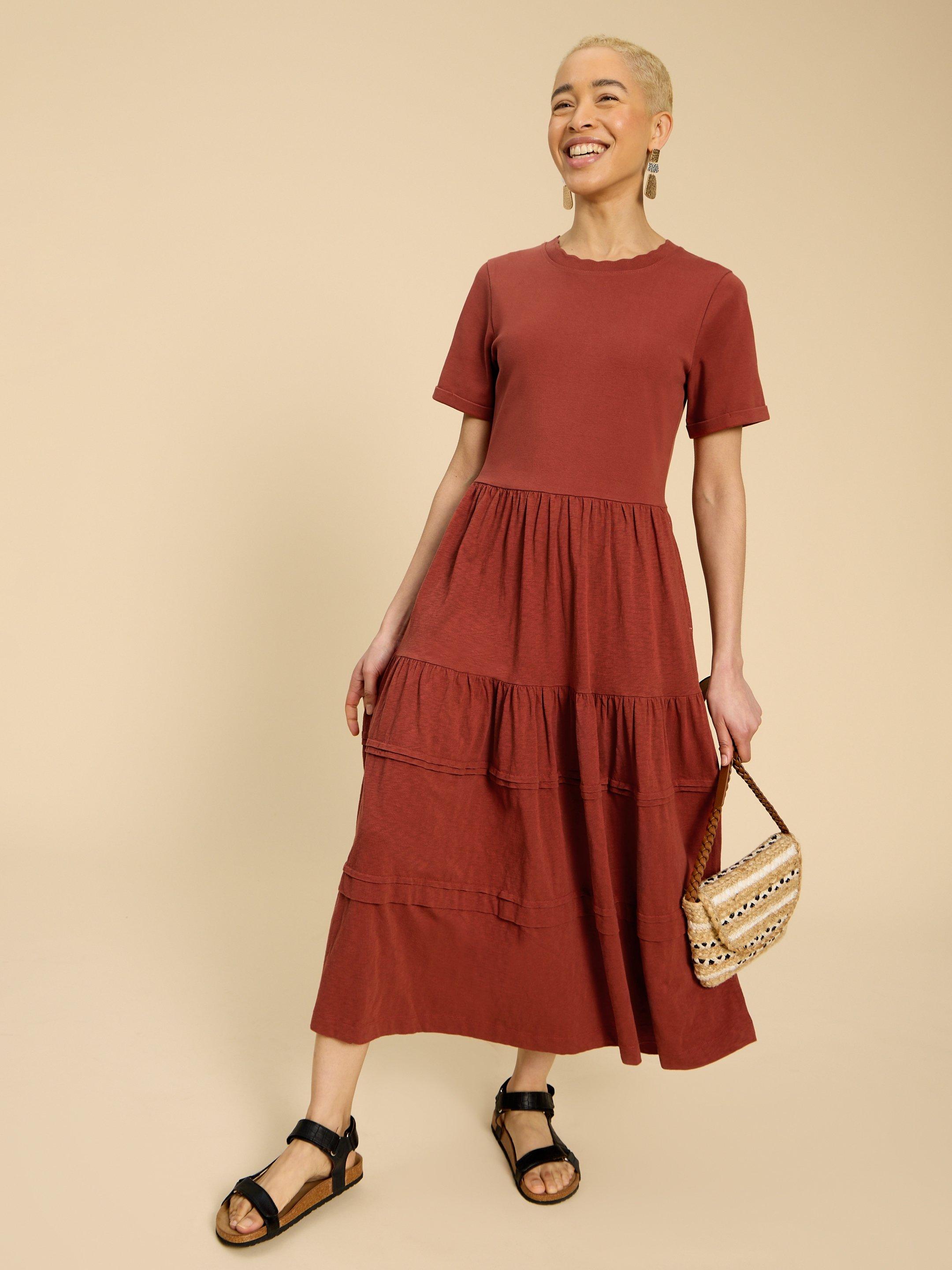 Vanessa Jersey Dress - Red