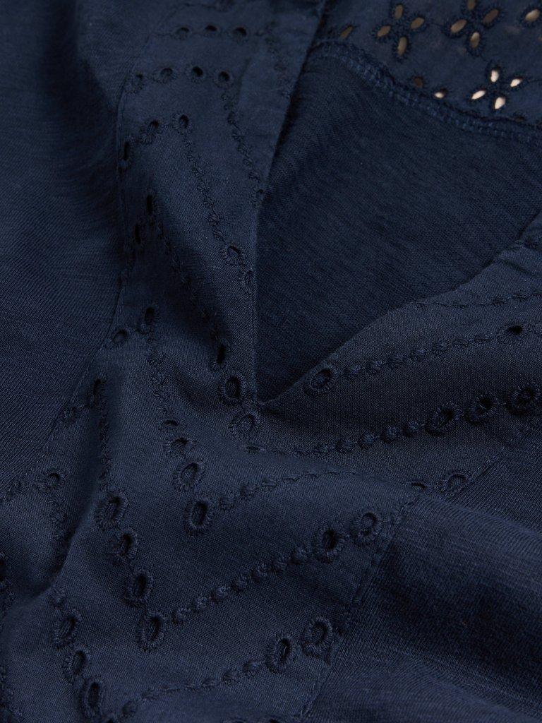 Keira Maxi Jersey Shirt Dress in DARK NAVY - FLAT DETAIL