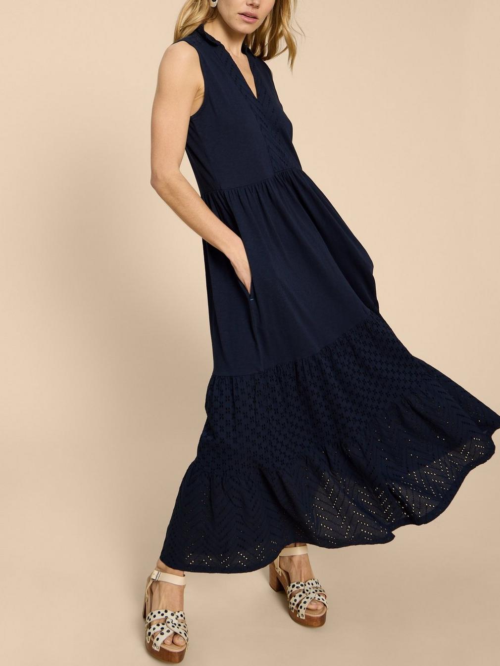 Keira Maxi Jersey Dress in DARK NAVY - LIFESTYLE