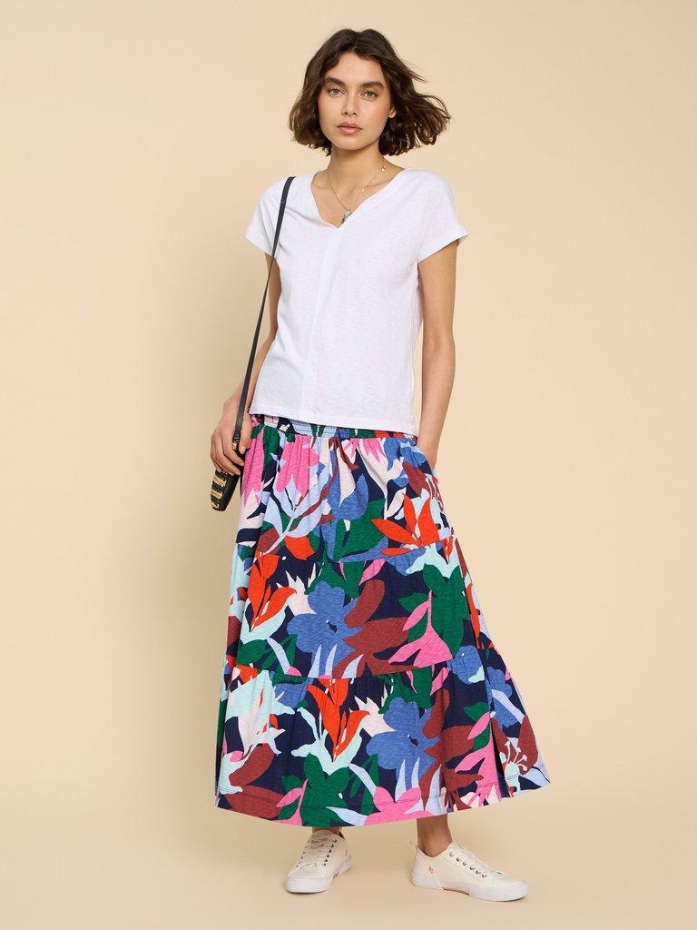 Marissa Jersey Maxi Skirt in BLUE PR - LIFESTYLE