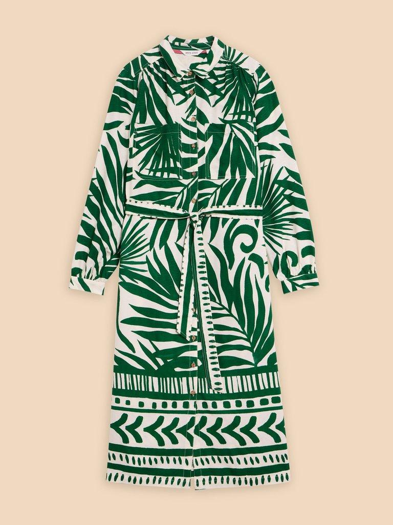 Toni Eco Vero Shirt Dress in GREEN PR - FLAT FRONT