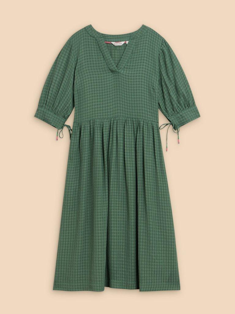 Amelia Dress in MID GREEN - FLAT FRONT